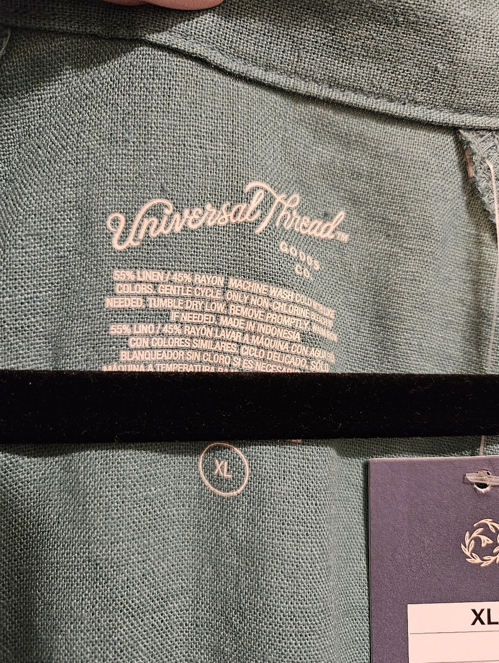 Universal Thread Light Teal Button-Down Shirt - Picture 5 of 5